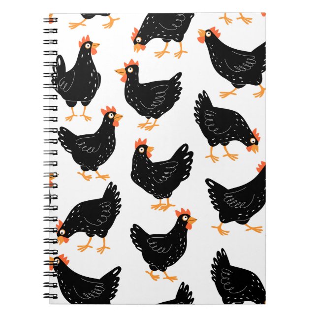 Cuaderno Patrón sin foco con pollo (Frente)