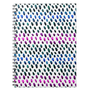 Cuaderno Patrón sin foco con puntos de color acuático