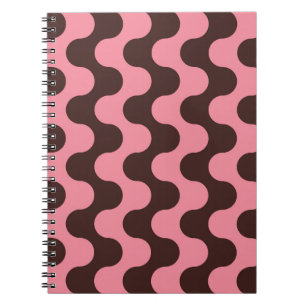 Cuaderno Patrón sin foco con rayas onduladas en estilo retr