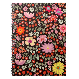 Cuaderno Patrón sin foco con tulipanes de girasoles