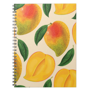Cuaderno Patrón sin foco de fruta de mango
