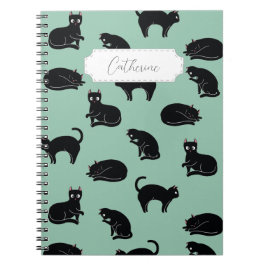 Cuaderno Patrón sin foco de los gatos negros