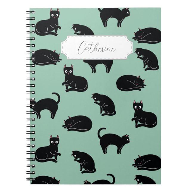 Cuaderno Patrón sin foco de los gatos negros (Frente)