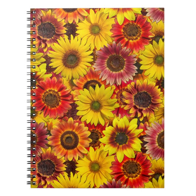 Cuaderno Patrón sin foco de los girasoles (Frente)