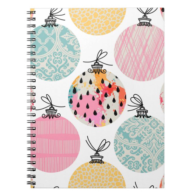 Cuaderno Patrón sin foco. Decoración navidad.  (Frente)