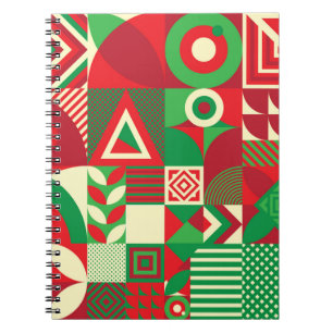 Cuaderno Patrón sin foco del pop y el colorido geom abstrac