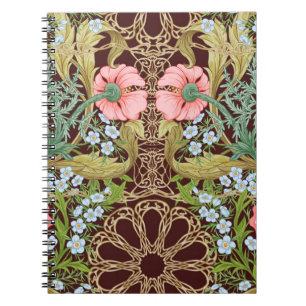 Cuaderno Patrón sin foco floral, fondo con In art no