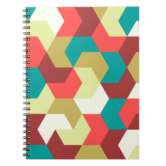 Cuaderno Patrón sin foco. Fondo interminable geométrico (Frente)