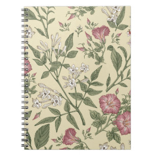 Cuaderno Patrón sin foco. Hermoso reino floreciente de tela