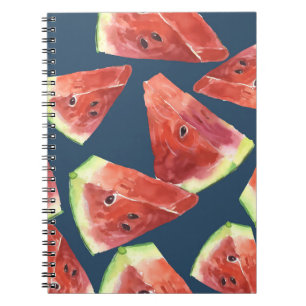 Cuaderno Patrón sin foco. Trozos de sandía acuática.