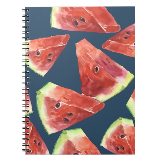 Cuaderno Patrón sin foco. Trozos de sandía acuática. (Frente)