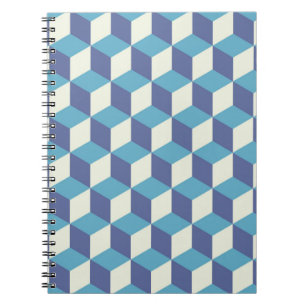 Cuaderno Patrón sin inconvenientes Arte cúbico vintage, ilu