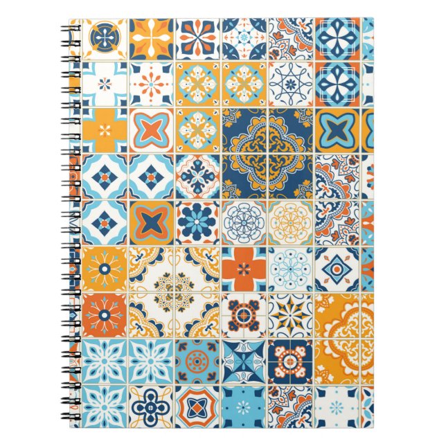 Cuaderno Patrón sin inconvenientes con azulejos portugueses (Frente)
