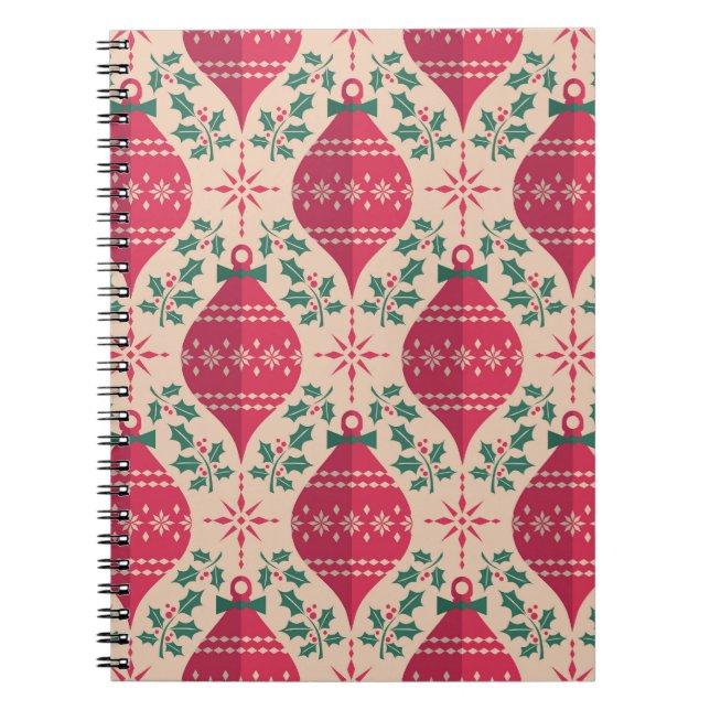 Cuaderno Patrón sin inconvenientes de Navidades de estilo v (Frente)