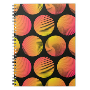 Cuaderno patrón sin inconvenientes en el fuego naranja sh