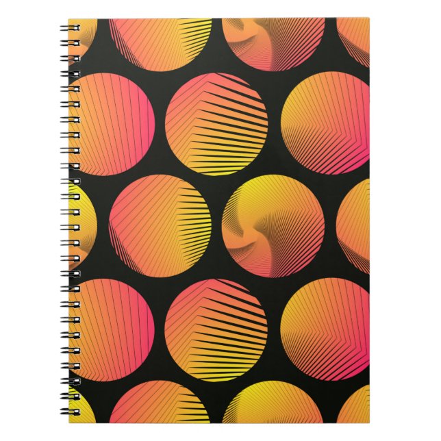 Cuaderno patrón sin inconvenientes en el fuego naranja sh (Frente)