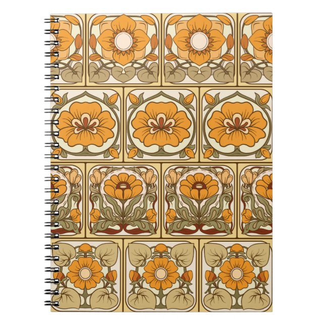 Cuaderno Patrón sin inconvenientes, fondo con tema decorati (Frente)