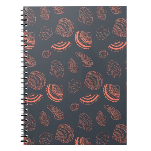 Cuaderno Patrón sin mar con conchas marinas (Frente)