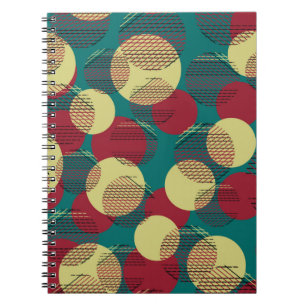 Cuaderno Patrón sin problemas con círculos y líneas. 