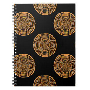 Cuaderno Patrón sin problemas de anillos de árbol. Casilla