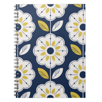 Cuaderno Patrón sin problemas de color Floral estilo escand