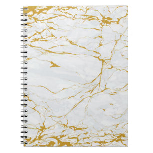Cuaderno Patrón sin problemas de la textura dorada del márm