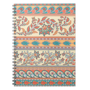 Cuaderno Patrón sin problemas de las fronteras florales ind