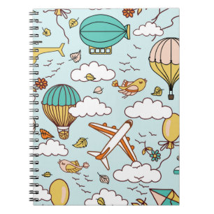 Cuaderno Patrón sin problemas de los globos de aire puro