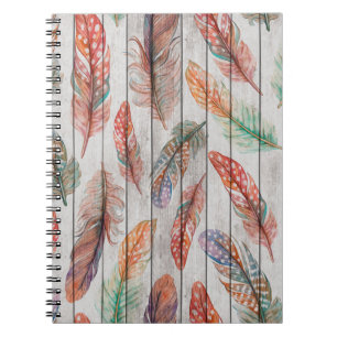 Cuaderno Patrón sin problemas de plantilla con plumas de co