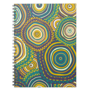 Cuaderno Patrón sin soldadura con círculo ornamental dibuja
