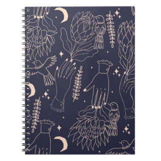 Cuaderno Patrón sin soldadura con los contornos de las mano