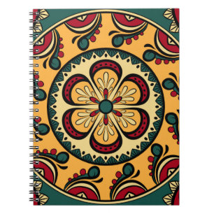 Cuaderno Patrón sin soldadura con ornamentos circulares en 