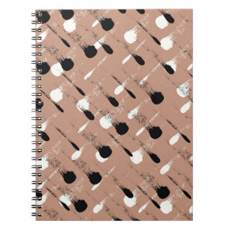 Cuaderno Patrón sin soldadura de franjas geométricas marron