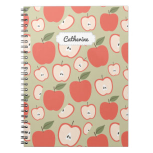 Cuaderno Patrón sin soldadura de la Apple Roja de personali