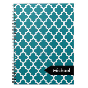 Cuaderno Patrón sin soldadura de la hoja de cuatremia blanc