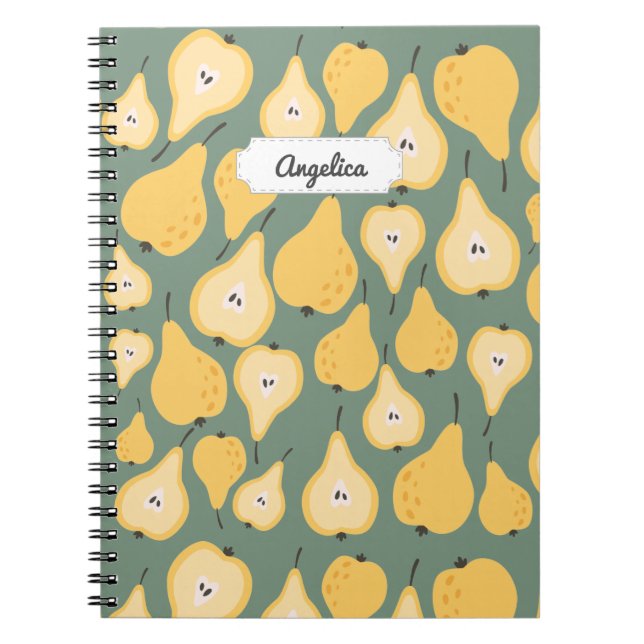Cuaderno Patrón sin soldadura de la pera amarilla del perso (Frente)