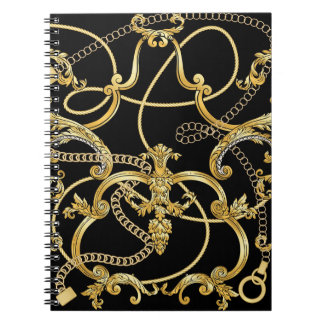 Cuaderno Patrón sin soldadura de las cadenas de oro barroca