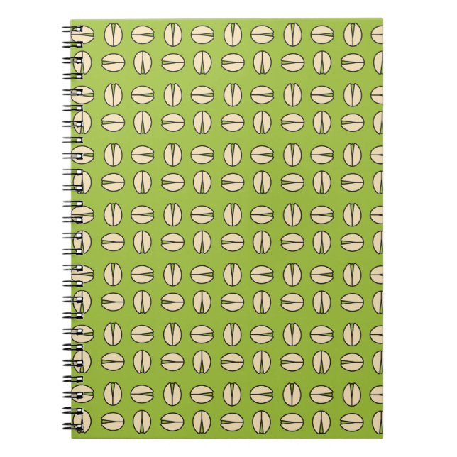 Cuaderno Patrón sin soldadura de las nueces de Pistachio (Frente)