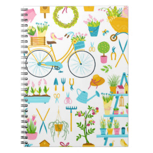 Cuaderno Patrón sin soldadura de primavera en un simple car