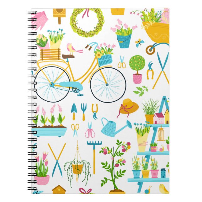 Cuaderno Patrón sin soldadura de primavera en un simple car (Frente)