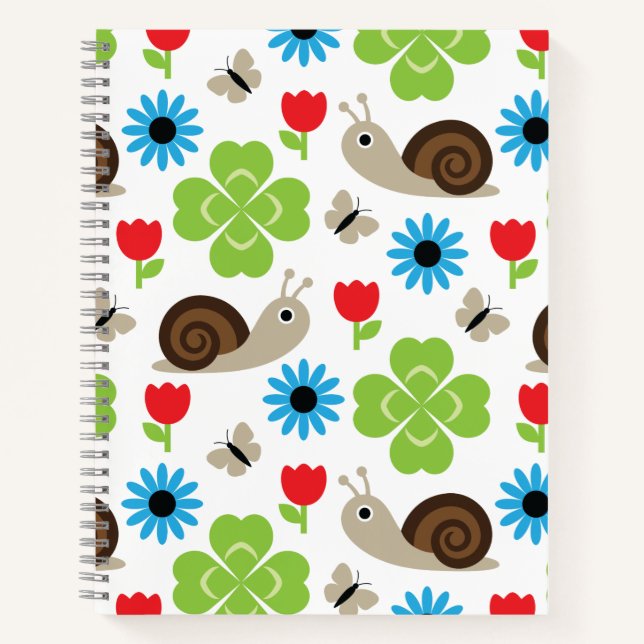 Cuaderno Patrón sin soldadura de Snack y Clover (Anverso)