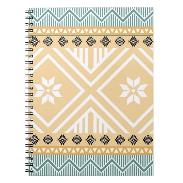 Cuaderno Patrón sin soldadura de tela nativa pastel, nativo (Frente)