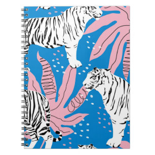 Cuaderno Patrón sin soldadura de tiburón, fondo animal sa