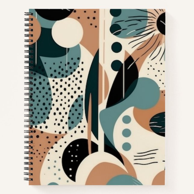 Cuaderno Patrón sin soldadura mínimo abstracto - Geométrico (Anverso)