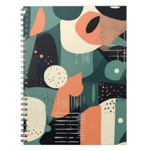 Cuaderno Patrón sin soldadura mínimo abstracto - Geométrico