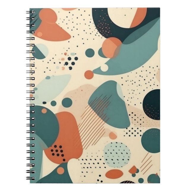 Cuaderno Patrón sin soldadura mínimo abstracto - Geométrico (Frente)