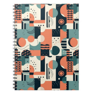Cuaderno Patrón sin soldadura mínimo abstracto - Geométrico