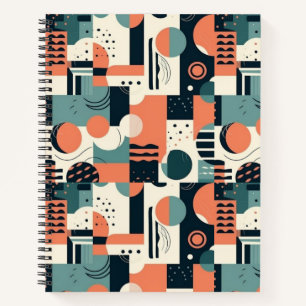 Cuaderno Patrón sin soldadura mínimo abstracto - Geométrico