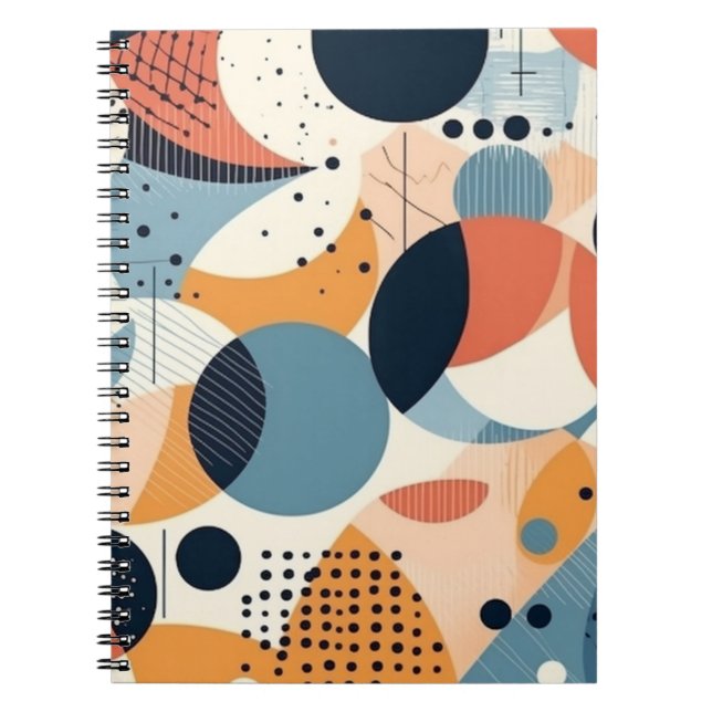 Cuaderno Patrón sin soldadura mínimo abstracto - Geométrico (Frente)