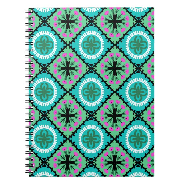 Cuaderno Patrón Suzani con motivos uzbekos y kazajos (Frente)